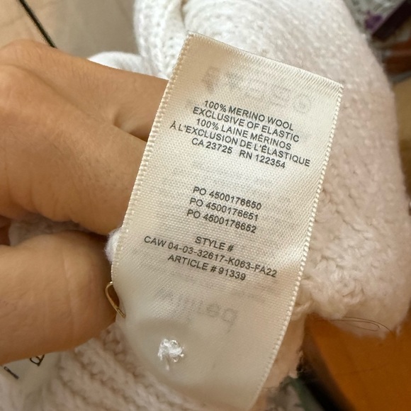 Wilfred Chunky Cream Button Front Merino Wool Boxy Cardigan - Picture 3 of 7